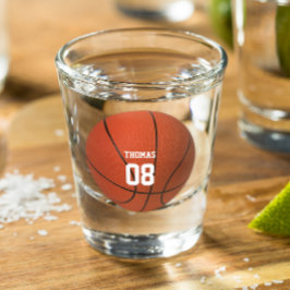 Basketball Namn och Number Personlig Shot Glass