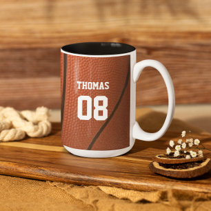 Basketball Namn och Number Personlig Två-Tonad Mugg