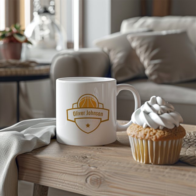 Basketball Namn Pappa Gift Jumbo Mugg (Skapare uppladdad)