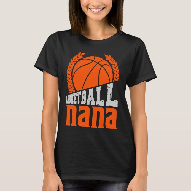 Basketball nana Player Basketballer Sports women m T Shirt (Framsida)