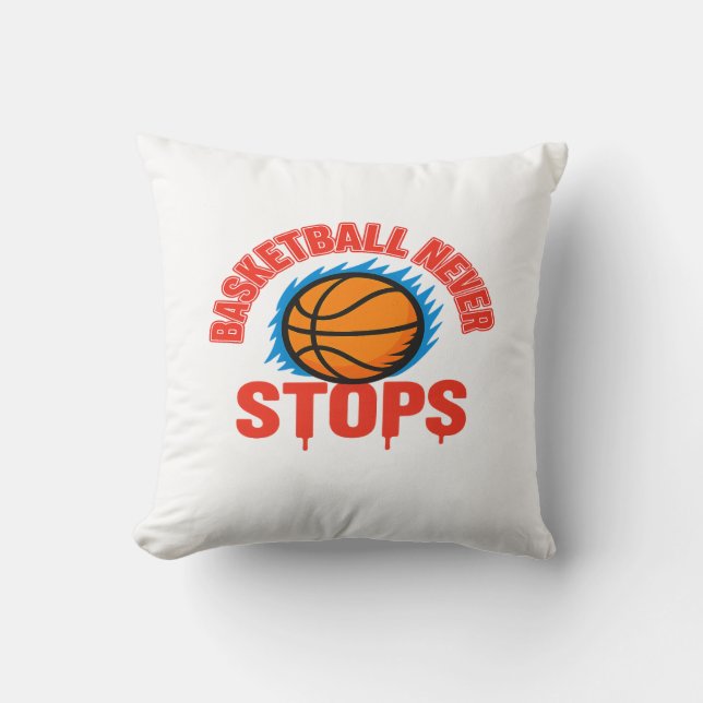 Basketball Never Stops Kudde (Framsida)