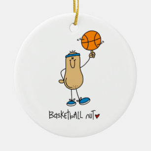 Basketball Nöt T-shirts och gåvor Julgransprydnad Keramik