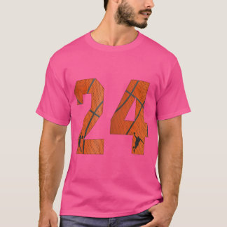Basketball Number 24 Twenty Four Basket Ball T Shirt