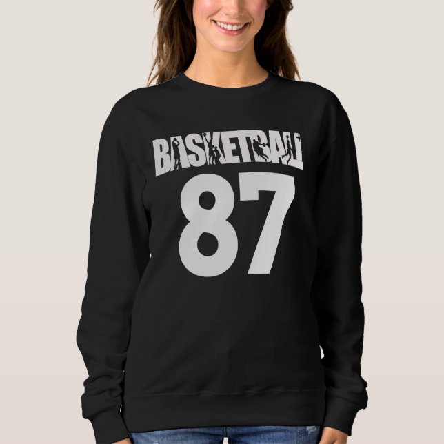 Basketball Number 87 My Favorite Basketball Player T Shirt (Framsida)