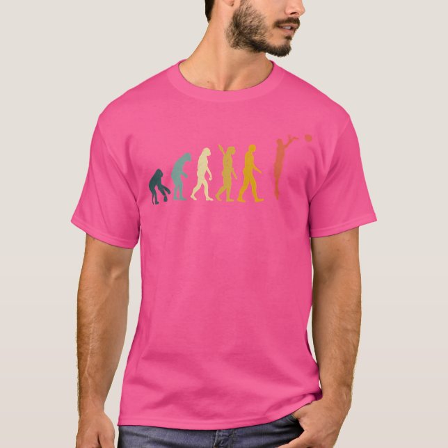 Basketball-nuny evolution av Man T Shirt (Framsida)