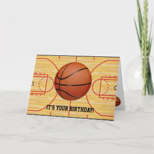 Basketball och fält design födelsedagskort kort