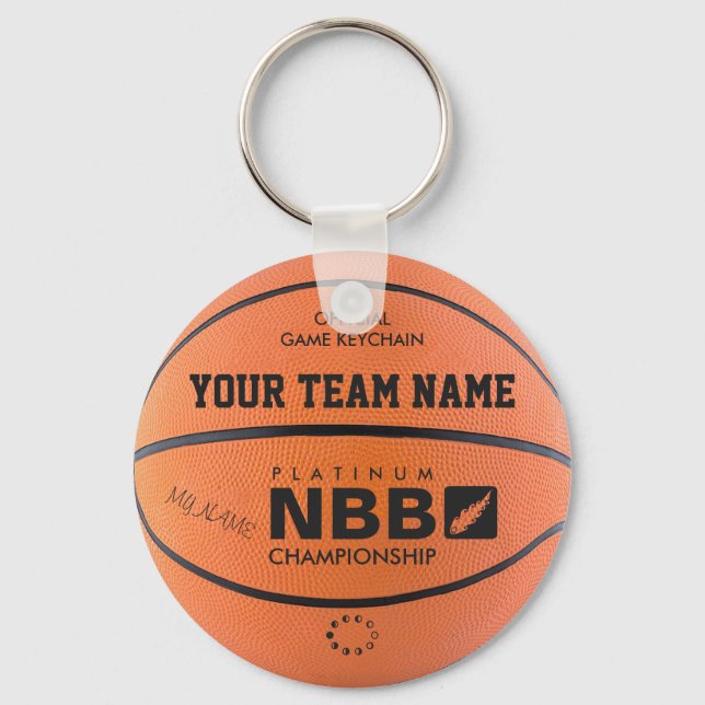 BASKETBALL OFFICIELL GAME KEYCHAIN Original bl.a. Nyckelring (Framsida)