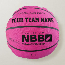 BASKETBALL OFFICIELL GAME PILLOW Rosa bl.a. Rund Kudde