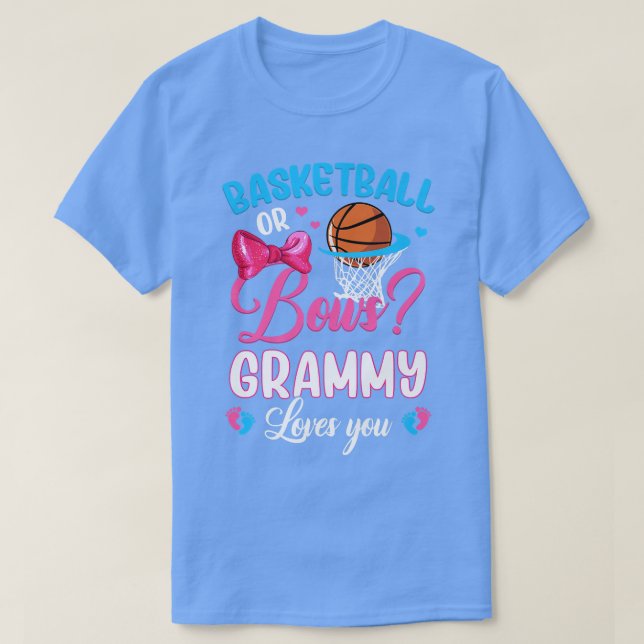 Basketball or Bows GRAMMY Loves You Gender Reveal  T Shirt (Design framsida)