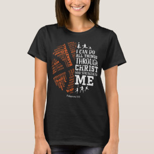 Basketball Ord Christian Verse Tonåring Boys Kids T Shirt