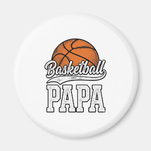 Basketball Papa Vintage Gravyr T-Shirt Design_1 Magnet