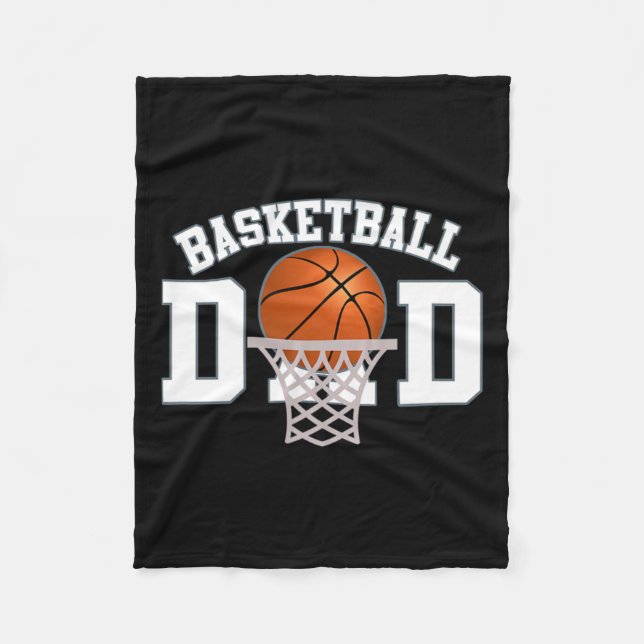 Basketball Pappa 4 Fleecefilt (Framsidan)
