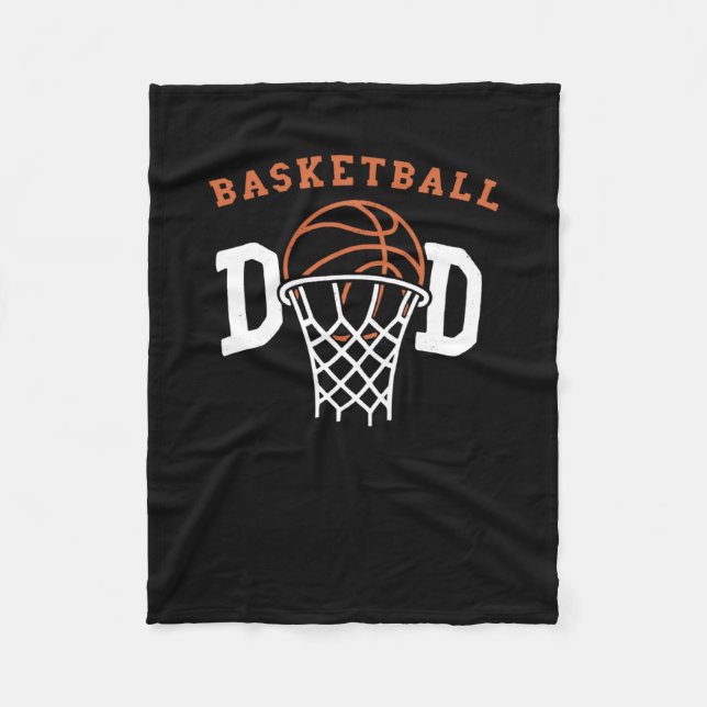 Basketball Pappa. Basketball Coach Fleecefilt (Framsidan)