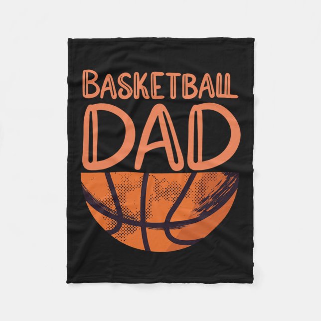 Basketball Pappa - Basketball Player Fleecefilt (Framsidan)