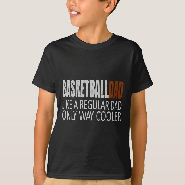 Basketball Pappa Basketballdad som en vanlig Pappa T Shirt (Framsida)