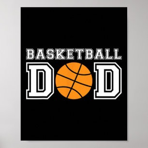 Basketball Pappa-basketbollgåva till Far Poster