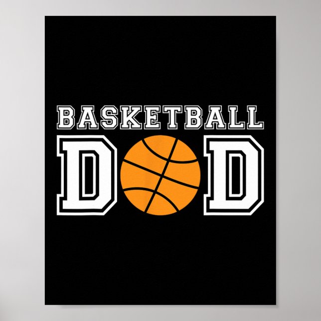 Basketball Pappa-basketbollgåva till Far Poster (Framsidan)