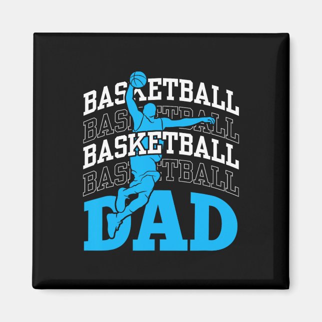 Basketball Pappa Coach Team Match Player Far Dadd Magnet (Framsidan)