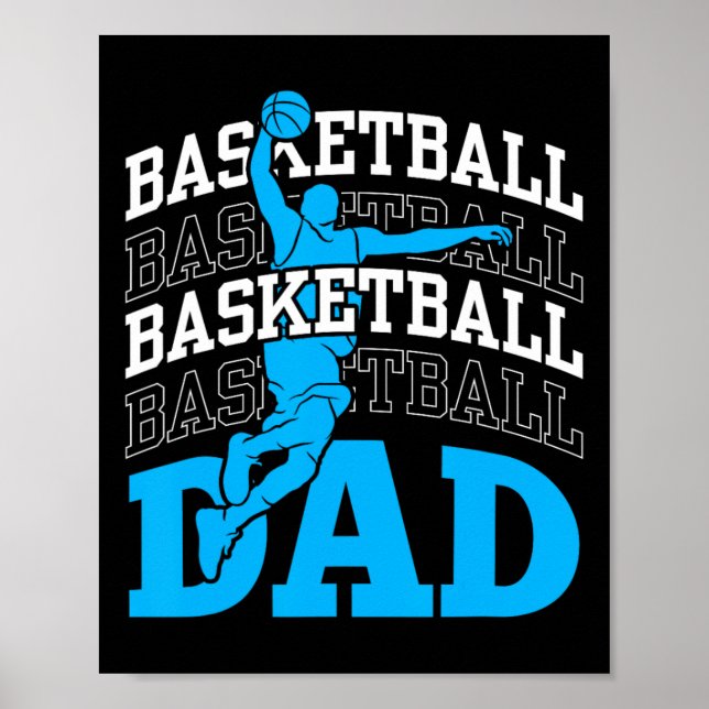 Basketball Pappa Coach Team Match Player Far Dadd Poster (Framsidan)