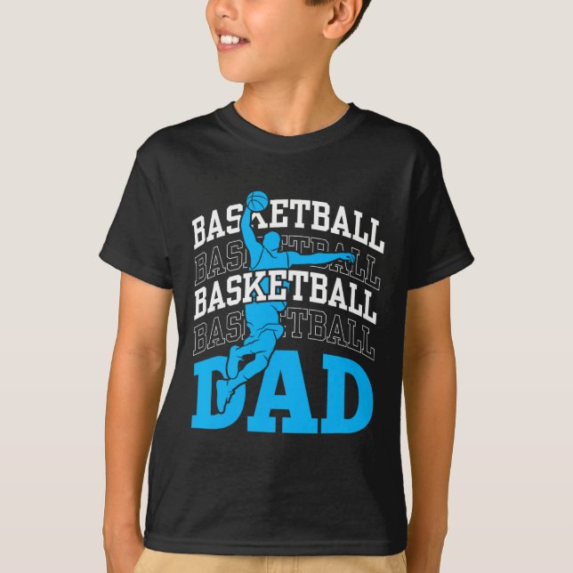 Basketball Pappa Coach Team Match Player Far Dadd T Shirt (Framsida)