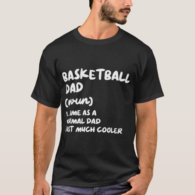 Basketball Pappa Definition Funny T Shirt (Framsida)