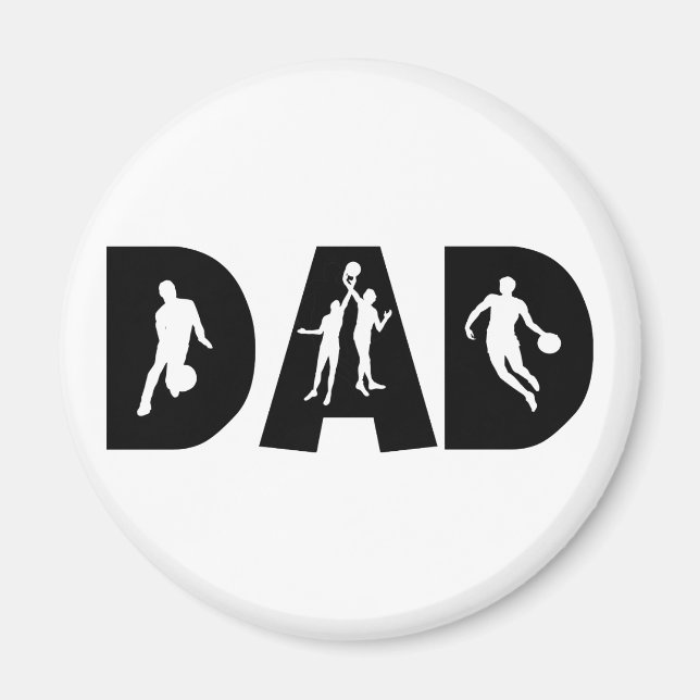 Basketball Pappa Fars dag Magnet (Framsidan)