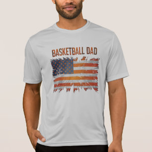 "Basketball Pappa Flagga_Bold Patriotic Sports Des T Shirt