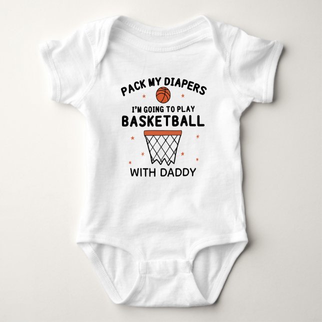 Basketball pappa | Funny Basketball Birthday T Shirt (Framsida)
