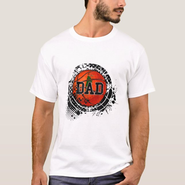 Basketball Pappa Funny Family T Shirt (Framsida)