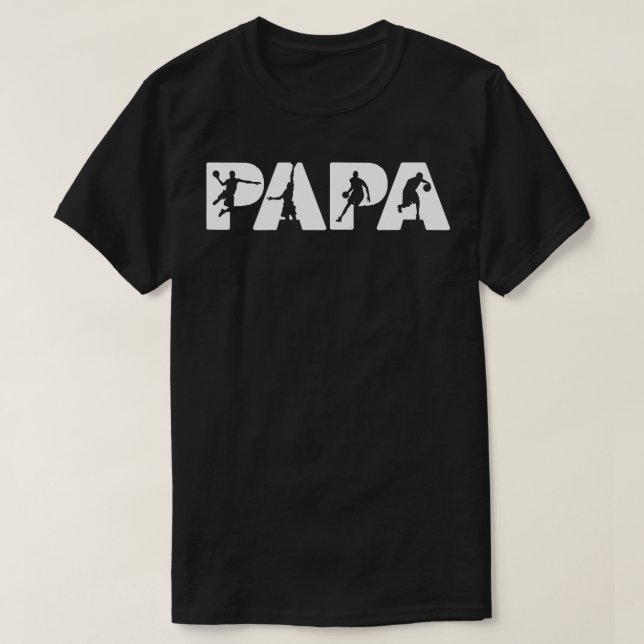 Basketball Pappa Funny Pappa Basketball Far T Shirt (Design framsida)