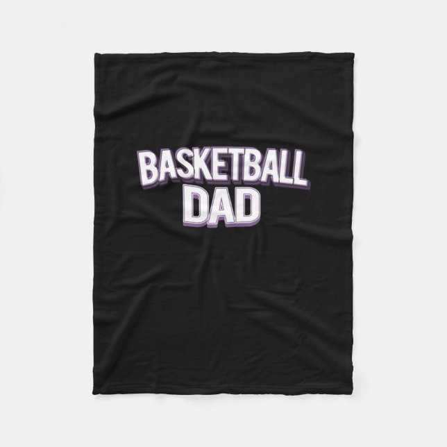 Basketball Pappa - Funny pappa Fleecefilt (Framsidan)