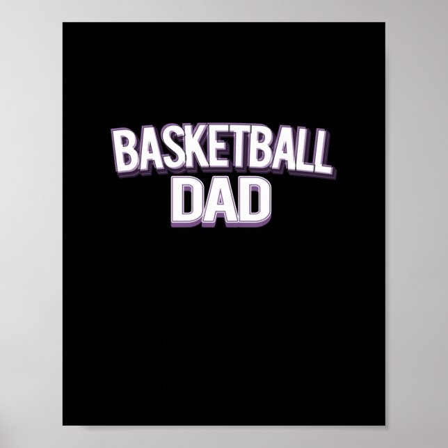 Basketball Pappa - Funny pappa Poster (Framsidan)