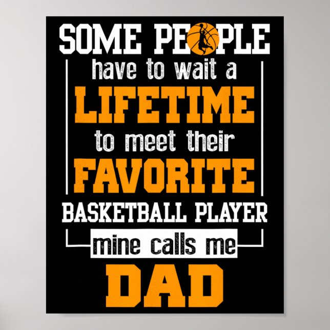 Basketball Pappa Life Favorite Player Pappor Poster (Framsidan)