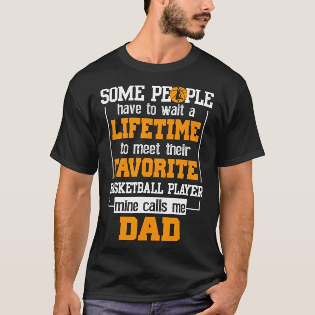 Basketball Pappa Life Favorite Player Pappor T Shirt (Framsida)