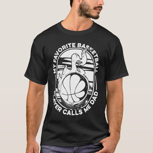 Basketball Pappa Mitt favoritsamtal till Basketbal T Shirt (Framsida)