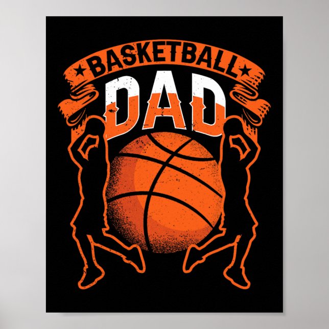 Basketball Pappa Player Coach Match Team Far Dadd Poster (Framsidan)