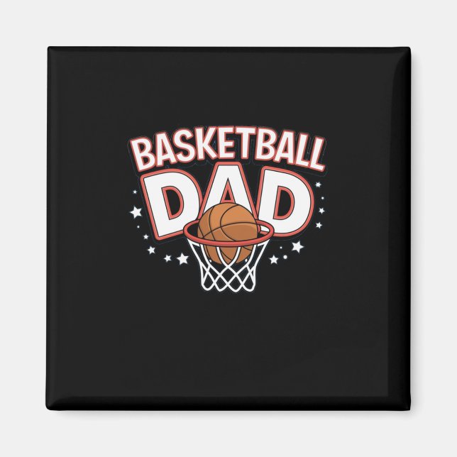 Basketball Pappa Premium Magnet (Framsidan)