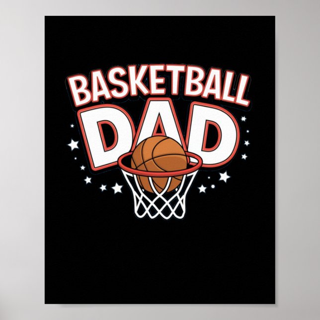 Basketball Pappa Premium Poster (Framsidan)