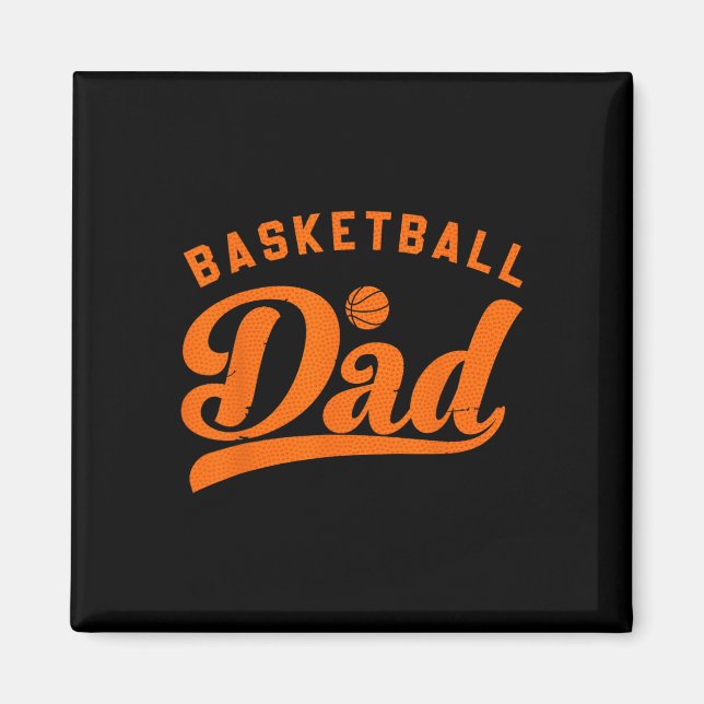 Basketball Pappa presenterar pappa Basketball Fars Magnet (Framsidan)
