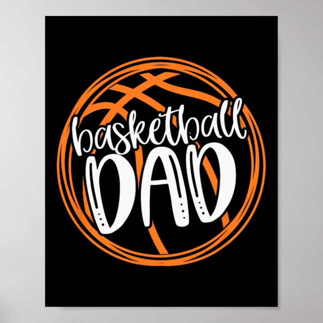 Basketball PAPPA Shirt Poster (Framsidan)