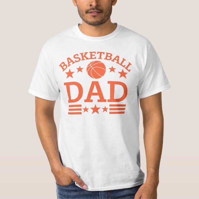 Basketball Pappa-spelare White T-Shirt (Framsida)