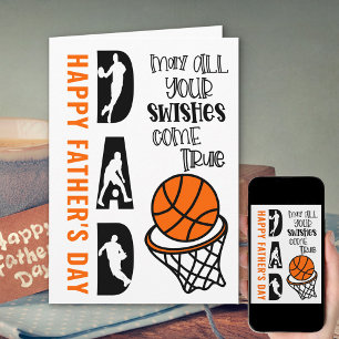 Basketball Pappa Swish kom True Fars dag Kort