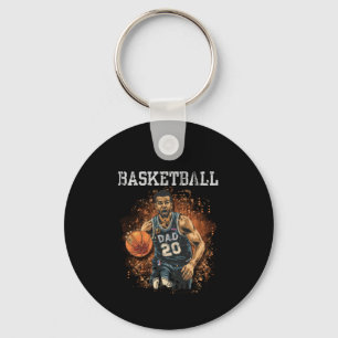 Basketball Pappa Vintage Nyckelring