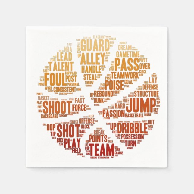 Basketball Papper Napkins Pappersservett (Framsidan)