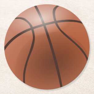 Basketball Papper Underlägg Rund