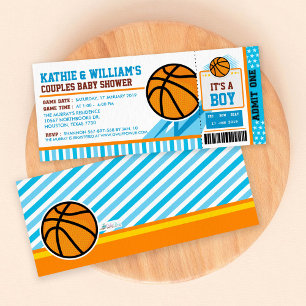 Basketball Par Baby Shower-inbjudan Inbjudningar