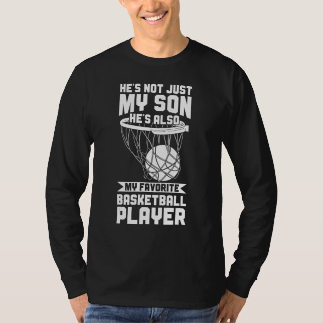 Basketball Parent My Son My Favorite Basketball Pl T Shirt (Framsida)