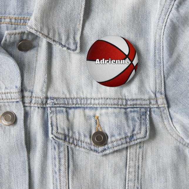 Basketball party favors red Team färg Knapp (In Situ)