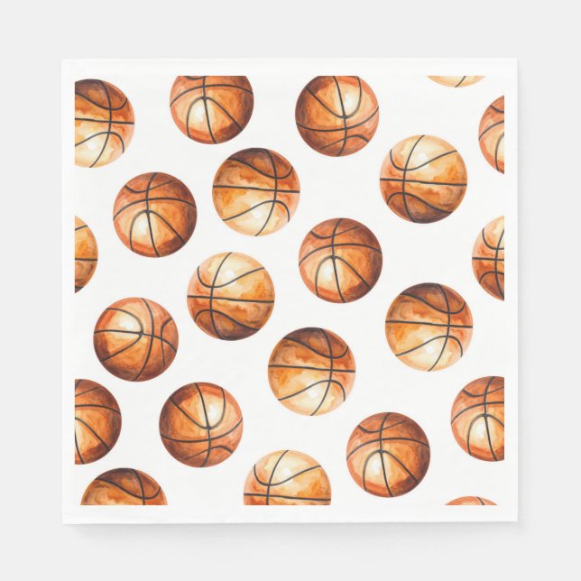 Basketball Party Napkins Pappersservett (Framsidan)