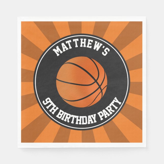 Basketball Party Papper Luncheon Napkins Pappersservett (Framsidan)